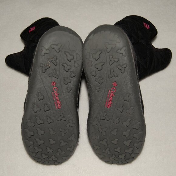 Columbia Slip-on Black Boots w Zip-Closure for Adjustment, Girls Size 3 (21 cm) - Picture 7 of 11